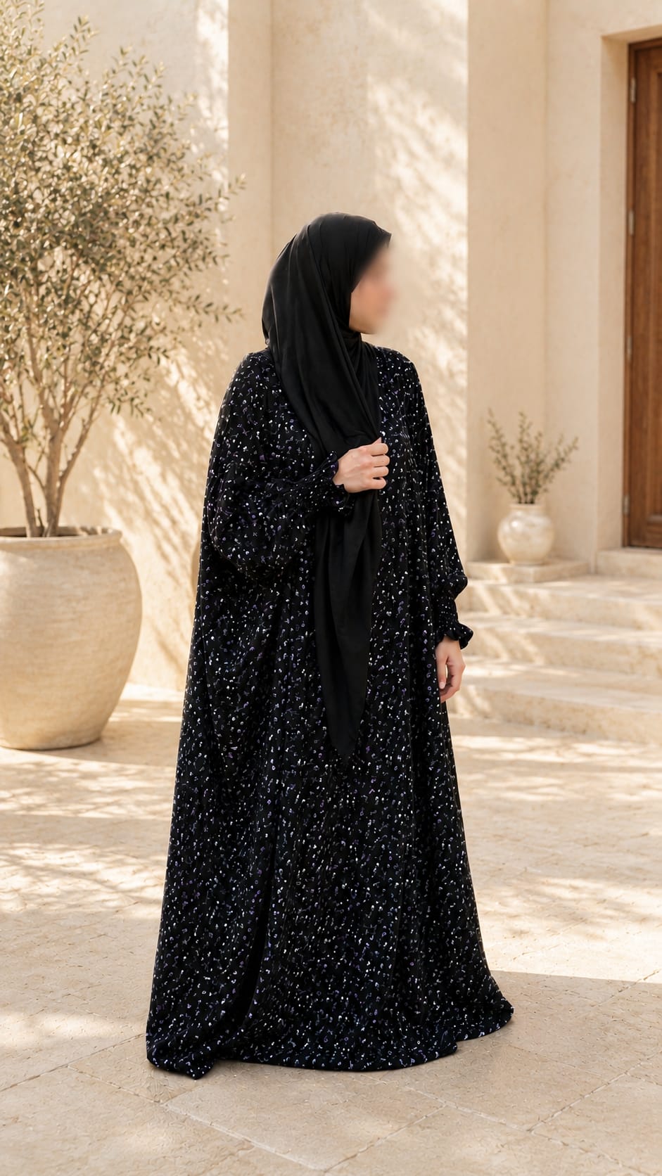 Gesamtansicht des Abaya Set Banafsaj aus hochwertiger Premium-Viskose