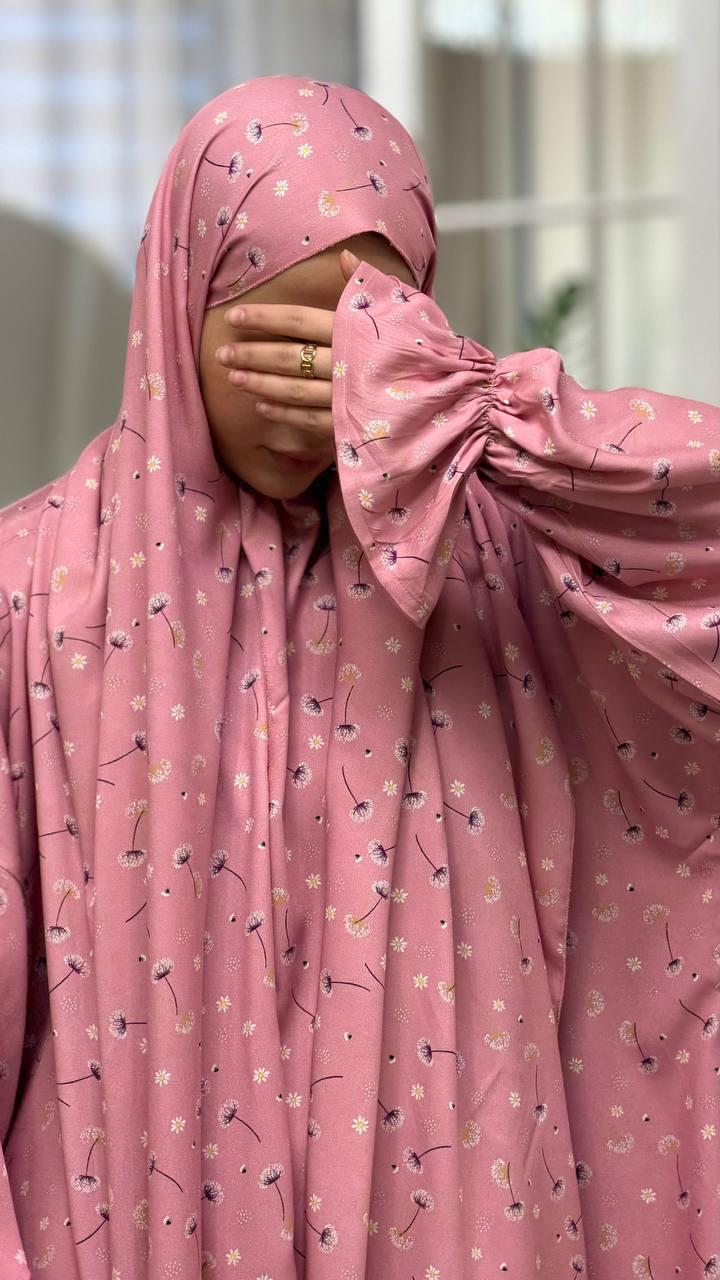 Gebetskleid Naila zweiteilig in Rosa aus Viskose – islamisches Gebetskleid Damen