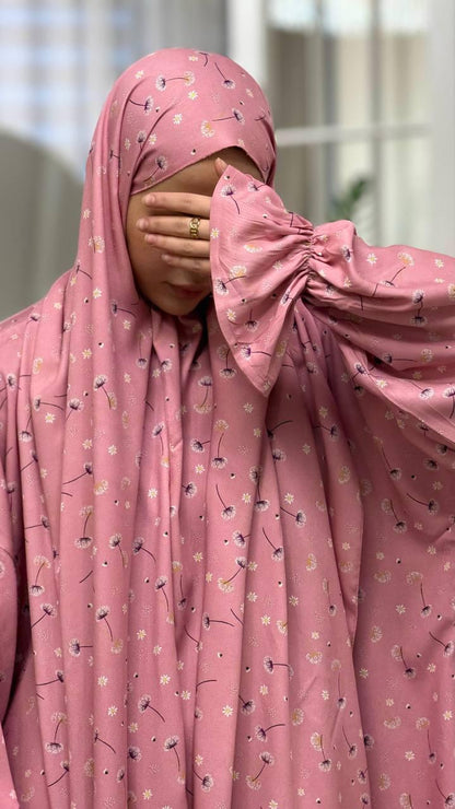 Gebetskleid Naila zweiteilig in Rosa aus Viskose – islamisches Gebetskleid Damen
