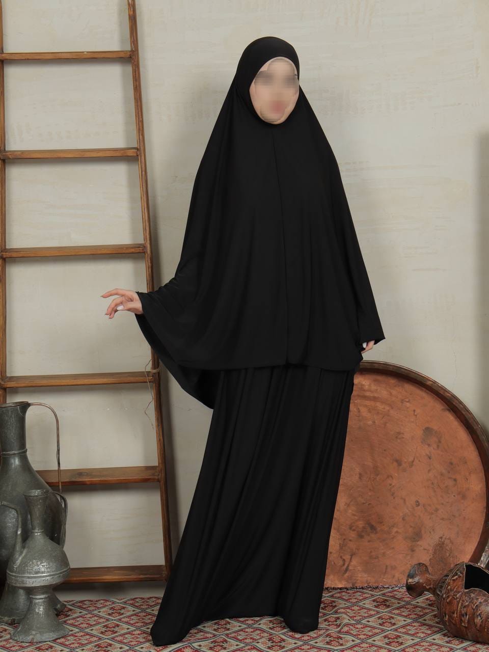 Modest Fashion Jilbab Set Schwarz für Alltag und Gebet